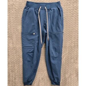 Fabletics Scrub Jogger Pants Mens Medium Short Teal Blue All-Shift Cargo Medical